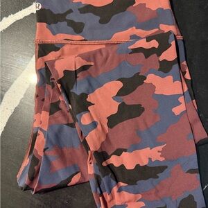 Lululemon Red Camouflage Leggings